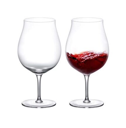 KAMMAK Wine Glasses Set of 2, 27 oz Hand Blown Crystal Bordeaux Wine Glasses, Thin Rim & Long Stem, Perfect for Red & White, Daily Use, Wedding Anniversary or Birthday Gift with...