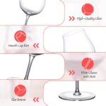KAMMAK Wine Glasses Set of 2, 27 oz Hand Blown Crystal Bordeaux Wine Glasses, Thin Rim & Long Stem, Perfect for Red & White, Daily Use, Wedding Anniversary or Birthday Gift with... KAMMAK 8KPDSXY030 wine glasses shape and proportion detail image 3