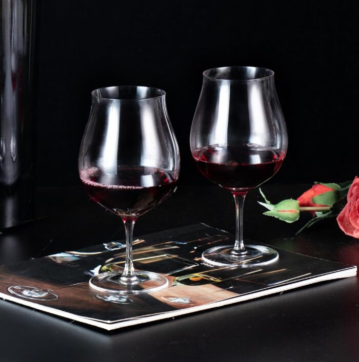 KAMMAK Wine Glasses Set of 2, 27 oz Hand Blown Crystal Bordeaux Wine Glasses, Thin Rim & Long Stem, Perfect for Red & White, Daily Use, Wedding Anniversary or Birthday Gift with...