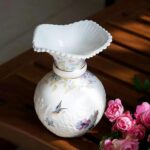 White Ceramic Vase Decorative Vase, Unique Butterfly Vase Mordern Flower Vases for Home, Office, Centerpieces, Kitchen, Living Room, Bedroom, Unique Pottery Decor