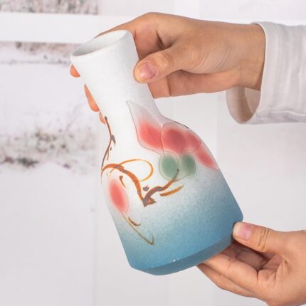 KAMMAK Colored Ceramic Vase, Beautiful Hand-Painted Decorative Vase, Modern Art Porcelain Vase for Flower Mantle Dining Table Centerpiece, Entryway Living Room Wedding...