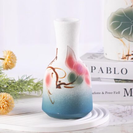KAMMAK Colored Ceramic Vase, Beautiful Hand-Painted Decorative Vase, Modern Art Porcelain Vase for Flower Mantle Dining Table Centerpiece, Entryway Living Room Wedding...