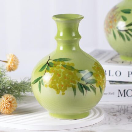 KAMMAK Colored Ceramic Vase, Beautiful Hand-Painted Decorative Vase, Modern Art Porcelain Vase for Flower Mantle Dining Table Centerpiece, Entryway Living Room Wedding...