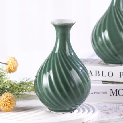 KAMMAK Colored Ceramic Vase, Beautiful Hand-Painted Decorative Vase, Modern Art Porcelain Vase for Flower Mantle Dining Table Centerpiece, Entryway Living Room Wedding...