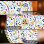 KAMMAK Decorative Plates Set for Display, White Ceramic Plate Decor with Stand, Handmade Vintage Porcelain Ornament for Table, Living Room, Kitchen, Office, Perfect Chinese...