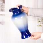 Modern Ceramic Vase, Decorative Flower Vases for Home, Pottery Vases for Living Room, Kitchen, Bedroom, Shelf, Rustic Farmhouse, Bookshelf, Table Décor（ZH024）