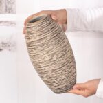 Modern Ceramic Vase, Decorative Flower Vases for Home, Pottery Vases for Living Room, Kitchen, Bedroom, Shelf, Rustic Farmhouse, Bookshelf, Table Décor（ZH026）