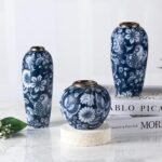 Modern Ceramic Vase, Decorative Flower Vases for Home, Pottery Vases for Living Room, Kitchen, Bedroom, Shelf, Rustic Farmhouse, Bookshelf, Table Décor（ZH06）