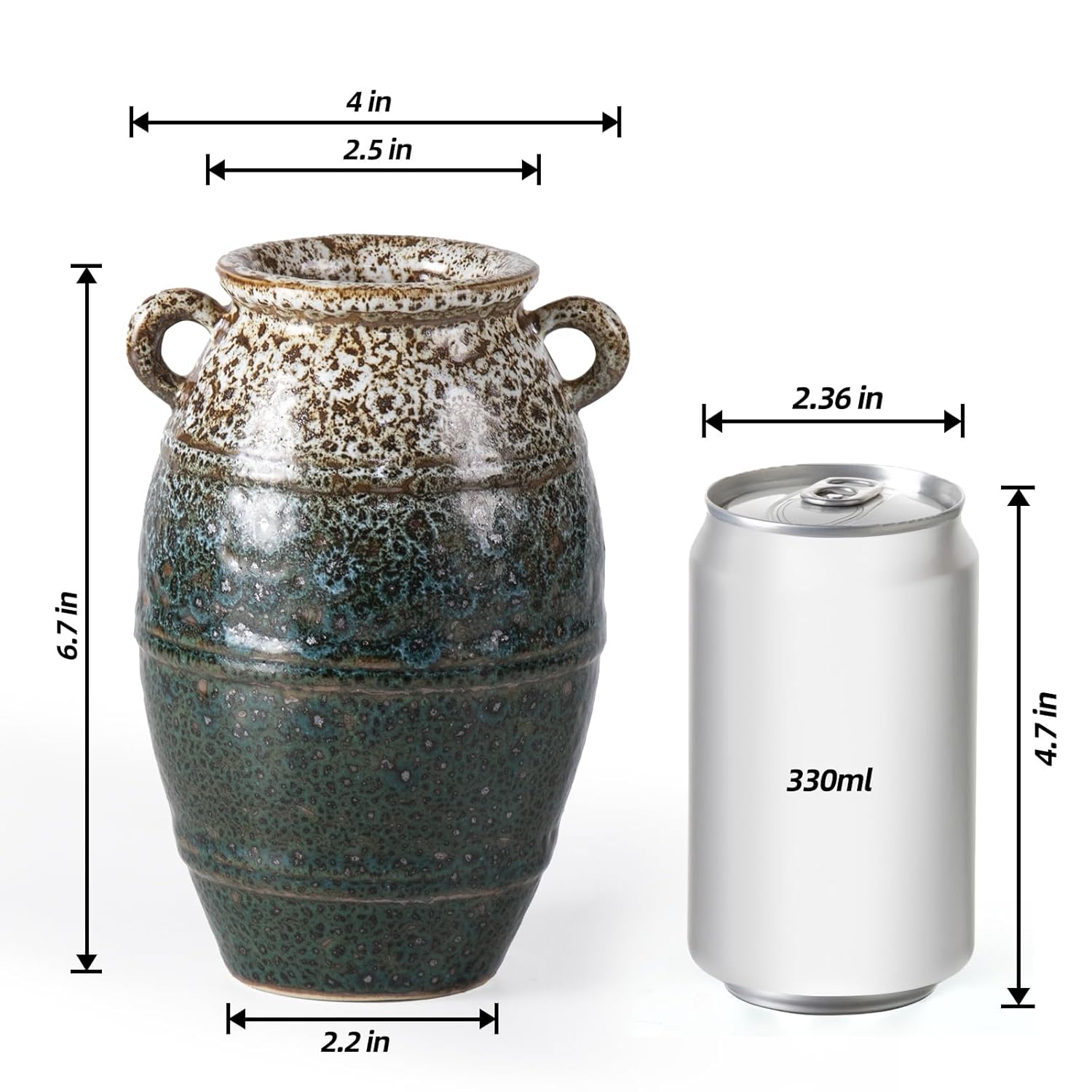 KAMMAK modern ceramic vase - decorative flower vase for home, pottery vase