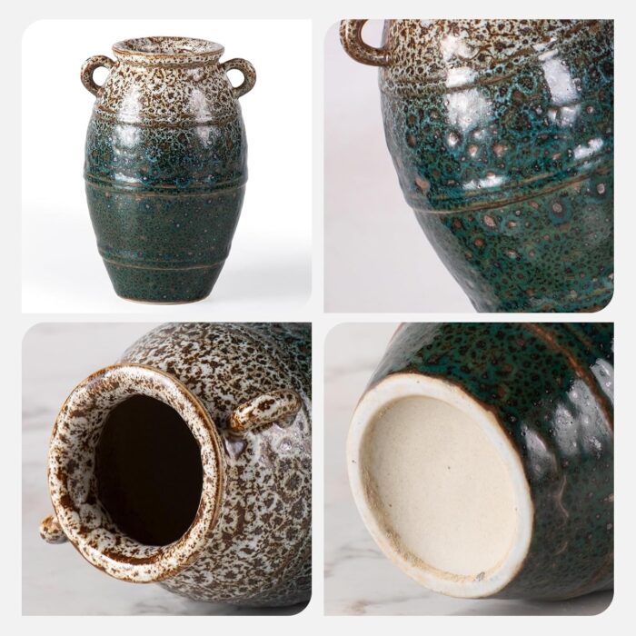 Modern Ceramic Vase, Decorative Flower Vases for Home, Pottery Vases for Living Room, Kitchen, Bedroom, Shelf, Rustic Farmhouse, Bookshelf, Table Décor（ZH015）