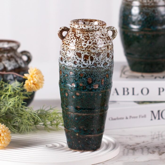 Modern Ceramic Vase, Decorative Flower Vases for Home, Pottery Vases for Living Room, Kitchen, Bedroom, Shelf, Rustic Farmhouse, Bookshelf, Table Décor(ZH016) Modern Ceramic Vase, Decorative Flower Vases for Home, Pottery Vases for Living Room, Kitchen, Bedroom, Shelf, Rustic Farmhouse, Bookshelf, Table Décor(ZH016)