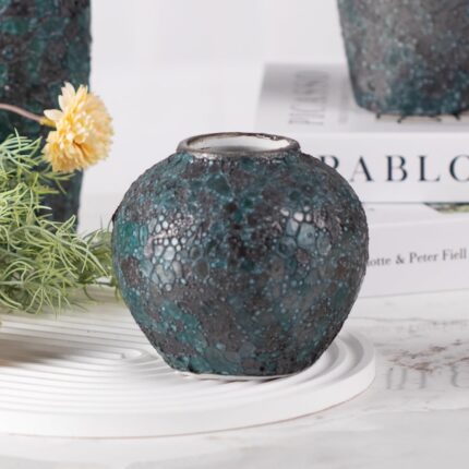 Modern Ceramic Vase, Decorative Flower Vases for Home, Pottery Vases for Living Room, Kitchen, Bedroom, Shelf, Rustic Farmhouse, Bookshelf, Table Décor（ZH017）