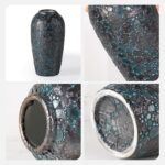 Modern Ceramic Vase, Decorative Flower Vases for Home, Pottery Vases for Living Room, Kitchen, Bedroom, Shelf, Rustic Farmhouse, Bookshelf, Table Décor（ZH018）