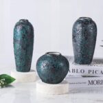 Modern Ceramic Vase, Decorative Flower Vases for Home, Pottery Vases for Living Room, Kitchen, Bedroom, Shelf, Rustic Farmhouse, Bookshelf, Table Décor（ZH018）