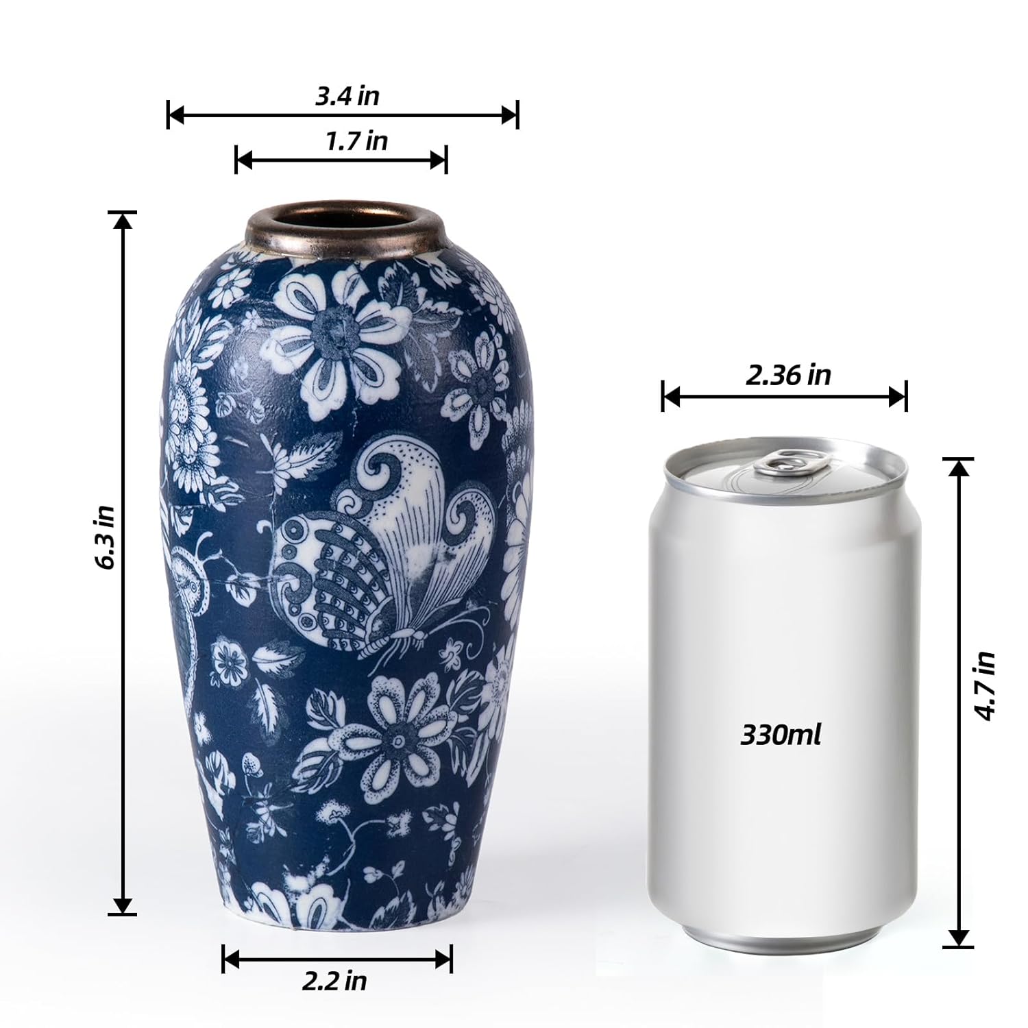 KAMMAK modern ceramic vase - decorative pottery vase for flowers and sculptural home decor