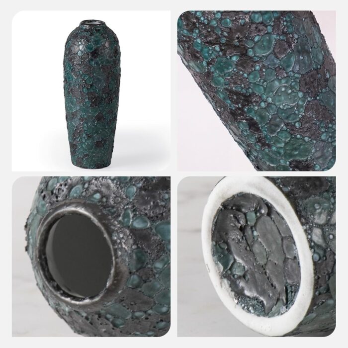 Modern Ceramic Vase, Decorative Flower Vases for Home, Pottery Vases for Living Room, Kitchen, Bedroom, Shelf, Rustic Farmhouse, Bookshelf, Table Décor（ZH019）