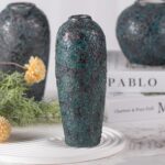 Modern Ceramic Vase, Decorative Flower Vases for Home, Pottery Vases for Living Room, Kitchen, Bedroom, Shelf, Rustic Farmhouse, Bookshelf, Table Décor（ZH019）