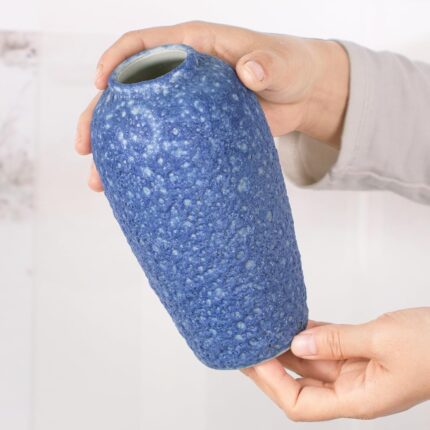 Modern Ceramic Vase, Decorative Flower Vases for Home, Pottery Vases for Living Room, Kitchen, Bedroom, Shelf, Rustic Farmhouse, Bookshelf, Table Décor（ZH021）