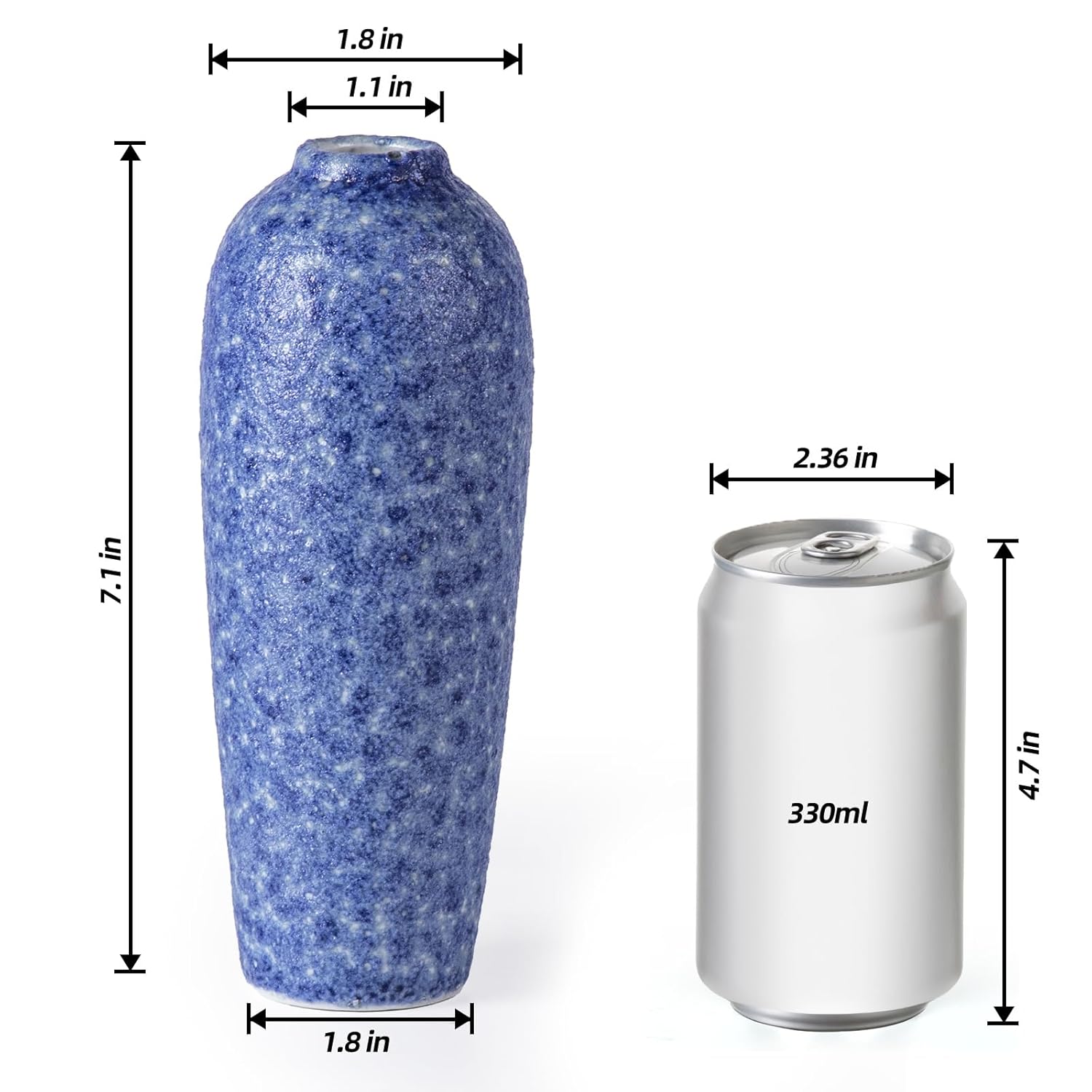 KAMMAK modern ceramic vase - decorative flower vase for home, pottery vase