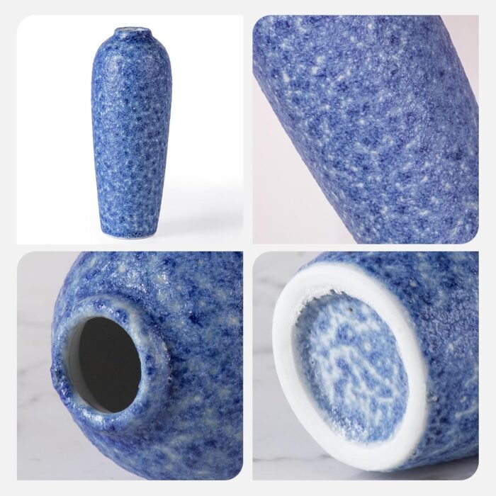 Modern Ceramic Vase, Decorative Flower Vases for Home, Pottery Vases for Living Room, Kitchen, Bedroom, Shelf, Rustic Farmhouse, Bookshelf, Table Décor（ZH022）