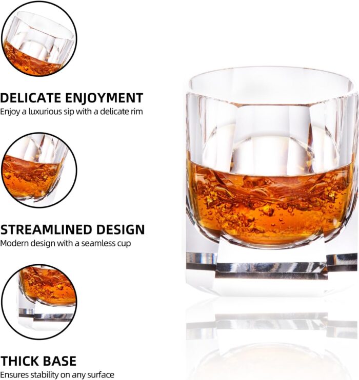 Crystal Whiskey Glasses Set, 6.76 oz (200 ml) KAMMAK 3