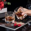 Crystal Whiskey Glasses Set, 6.76 oz (200 ml) KAMMAK 5 KAMMAK 7KPSP924N whiskey glasses side angle view showing silhouette