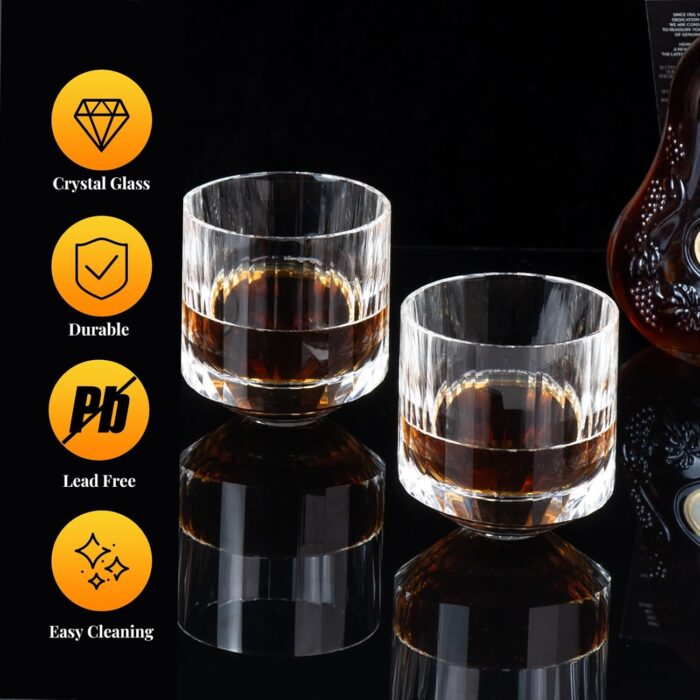 Crystal Whiskey Glasses Set of 2 KAMMAK 3