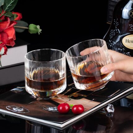 Crystal Whiskey Glasses Set of 2 KAMMAK 6