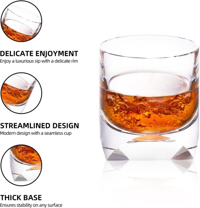 KAMMAK Crystal Whiskey Glasses Set of 2, 10 oz (300 ml) KAMMAK 3