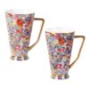 KAMMAK Ceramic Coffee Mugs Set of 2 Porcelain Tea Mugs with Lid (Blue and Yellow) KAMMAK 8CZNX019+20 ceramic cup and saucer gift packaging detail image 8