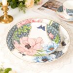 KAMMAK Ceramic Decorative Plate Set of 2, Porcelain Plates for Kitchen Dining Room Wine Cabinet Home Decor, Vintage Collector Plates with 2 Display Stand, Green (8-inch +...