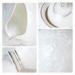 KAMMAK Ceramic Sugar and Creamer Set, Creamer Pitcher and Sugar Container, White Creamer Container for Coffee Milk Sauces Salad, Sugar Bowl with Lid for Coffee Bar, Porcelain...