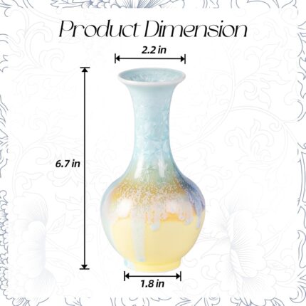 KAMMAK Colored Ceramic Vase Beautiful Hand-Painted Decorative Vase