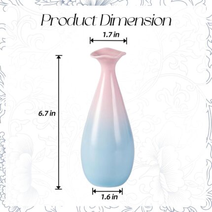 KAMMAK Colored Ceramic Vase Beautiful Hand-Painted Decorative Vase HC023