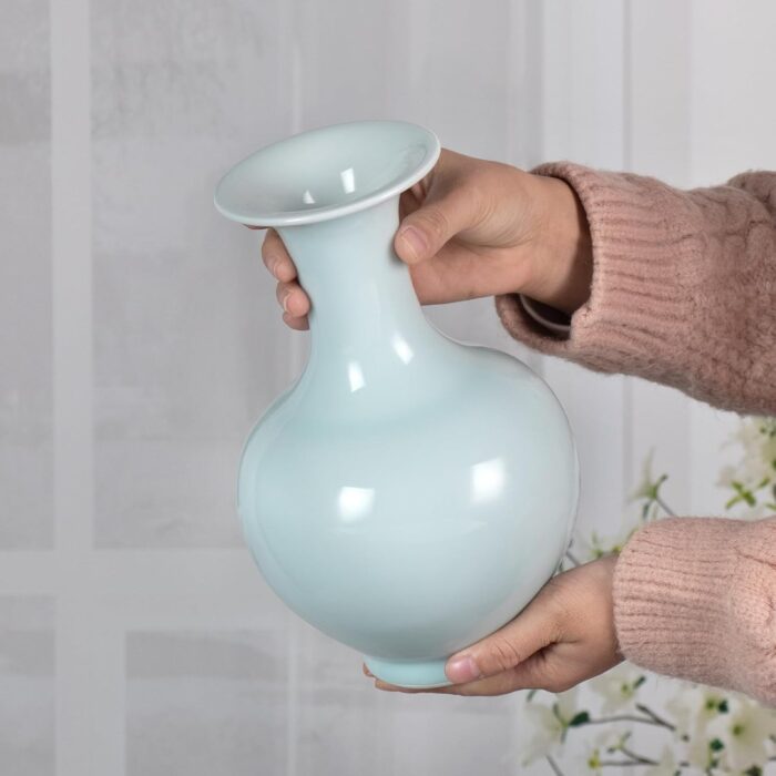 KAMMAK Colored Ceramic Vase, Beautiful Hand Painted Decorative Vase, Modern Art Porcelain Vase for Flower Mantle Dining Table Centerpiece, Entryway Living Room Wedding... KAMMAK Colored Ceramic Vase, Beautiful Hand-Painted Decorative Vase, Modern Art Porcelain Vase for Flower Mantle Dining Table Centerpiece, Entryway Living Room Wedding...