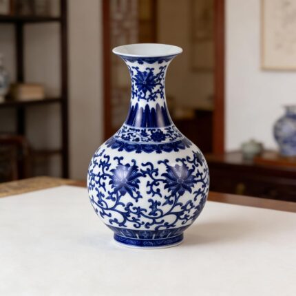 KAMMAK Colored Ceramic Vase, Beautiful Hand-Painted Decorative Vase, Modern Art Porcelain Vase for Flower Mantle Dining Table Centerpiece, Entryway Living Room Wedding...