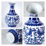KAMMAK Colored Ceramic Vase, Beautiful Hand-Painted Decorative Vase, Modern Art Porcelain Vase for Flower Mantle Dining Table Centerpiece, Entryway Living Room Wedding...