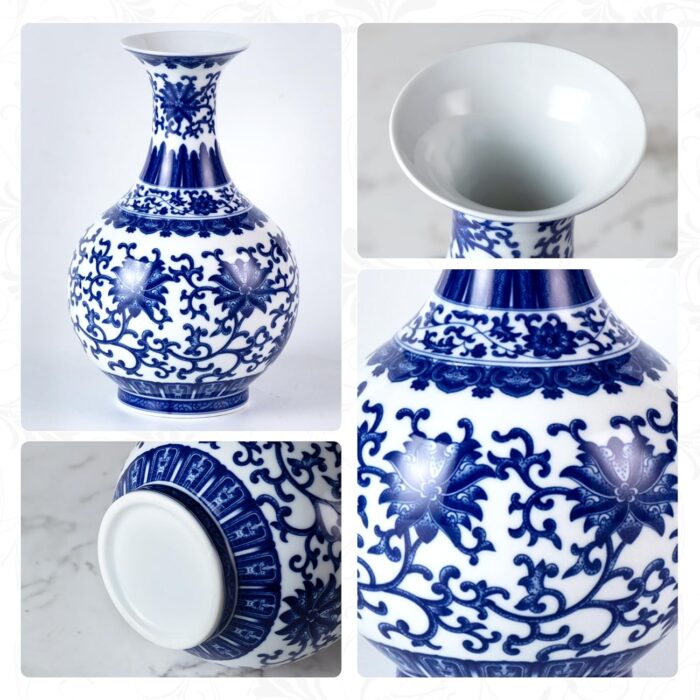 KAMMAK Colored Ceramic Vase, Beautiful Hand-Painted Decorative Vase, Modern Art Porcelain Vase for Flower Mantle Dining Table Centerpiece, Entryway Living Room Wedding...