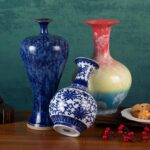 KAMMAK Colored Ceramic Vase, Beautiful Hand-Painted Decorative Vase, Modern Art Porcelain Vase for Flower Mantle Dining Table Centerpiece, Entryway Living Room Wedding...