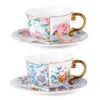 KAMMAK 8CZYX011+12 ceramic cup and saucer side angle view showing silhouette