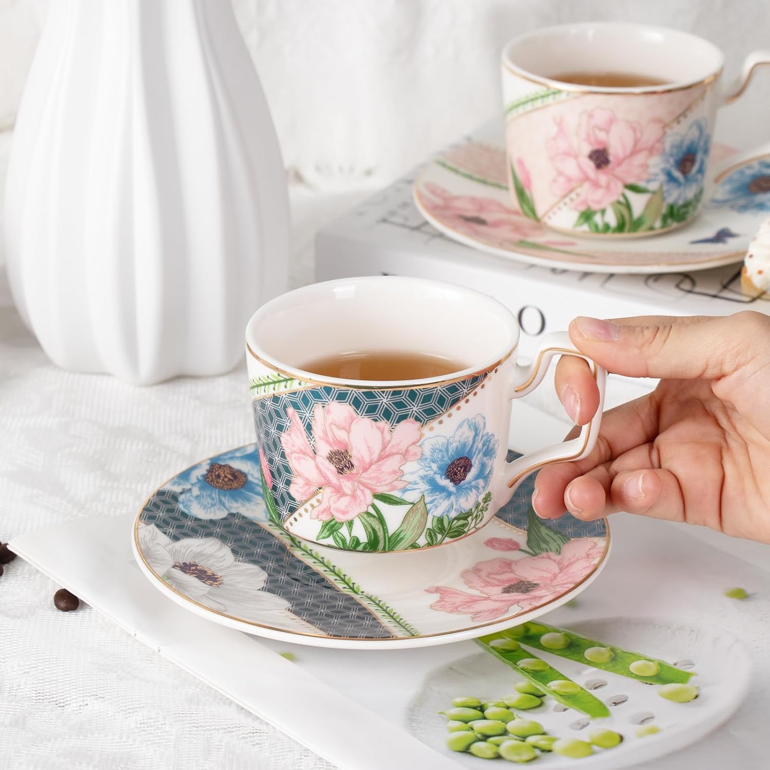KAMMAK 8CZNX045+46 ceramic cup and saucer detail image 2 in product description