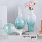 Modern Ceramic Vase, Decorative Flower Vases for Home, Pottery Vases for Living Room, Kitchen, Bedroom, Shelf, Rustic Farmhouse, Bookshelf, Table Décor（LHBZ10）