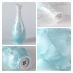 Modern Ceramic Vase, Decorative Flower Vases for Home, Pottery Vases for Living Room, Kitchen, Bedroom, Shelf, Rustic Farmhouse, Bookshelf, Table Décor（LHBZ11）