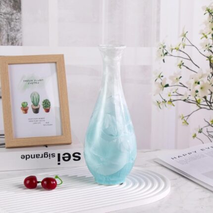 Modern Ceramic Vase, Decorative Flower Vases for Home, Pottery Vases for Living Room, Kitchen, Bedroom, Shelf, Rustic Farmhouse, Bookshelf, Table Décor（LHBZ11）