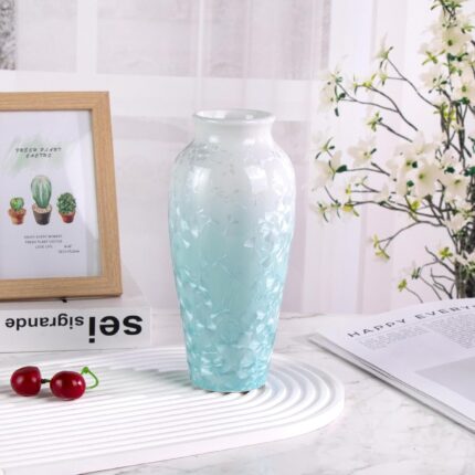 Modern Ceramic Vase, Decorative Flower Vases for Home, Pottery Vases for Living Room, Kitchen, Bedroom, Shelf, Rustic Farmhouse, Bookshelf, Table Décor（DSH04）