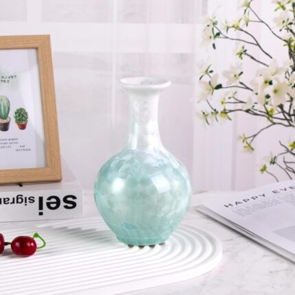 Modern Ceramic Vase, Decorative Flower Vases for Home, Pottery Vases for Living Room, Kitchen, Bedroom, Shelf, Rustic Farmhouse, Bookshelf, Table Décor（DSH02）