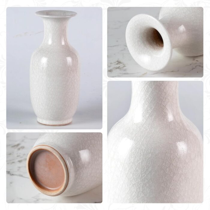 Modern Ceramic Vase, Decorative Flower Vases for Home, Pottery Vases for Living Room, Kitchen, Bedroom, Shelf, Rustic Farmhouse, Bookshelf, Table Décor（DSH14）