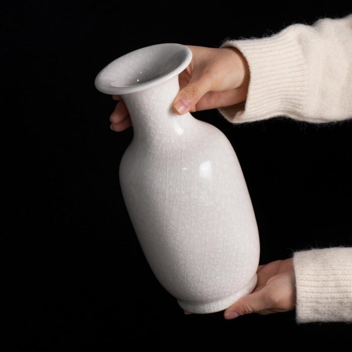 Modern Ceramic Vase, Decorative Flower Vases for Home, Pottery Vases for Living Room, Kitchen, Bedroom, Shelf, Rustic Farmhouse, Bookshelf, Table Décor（DSH14）