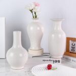 Modern Ceramic Vase, Decorative Flower Vases for Home, Pottery Vases for Living Room, Kitchen, Bedroom, Shelf, Rustic Farmhouse, Bookshelf, Table Décor（DSH14）
