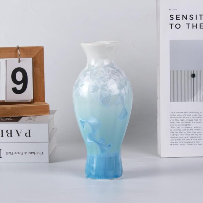 Modern Ceramic Vase, Decorative Flower Vases for Home, Pottery Vases for Living Room, Kitchen, Bedroom, Shelf, Rustic Farmhouse, Bookshelf, Table Décor（LHBZ02）